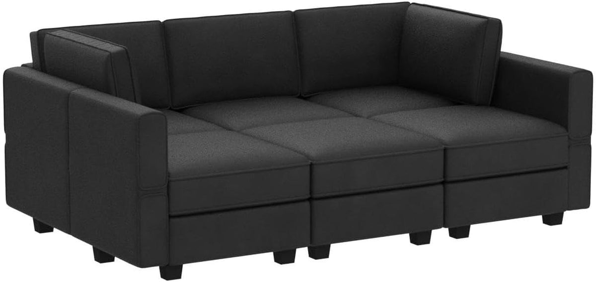 Modular Velvet Sectional Sofa With Chaise and Storage