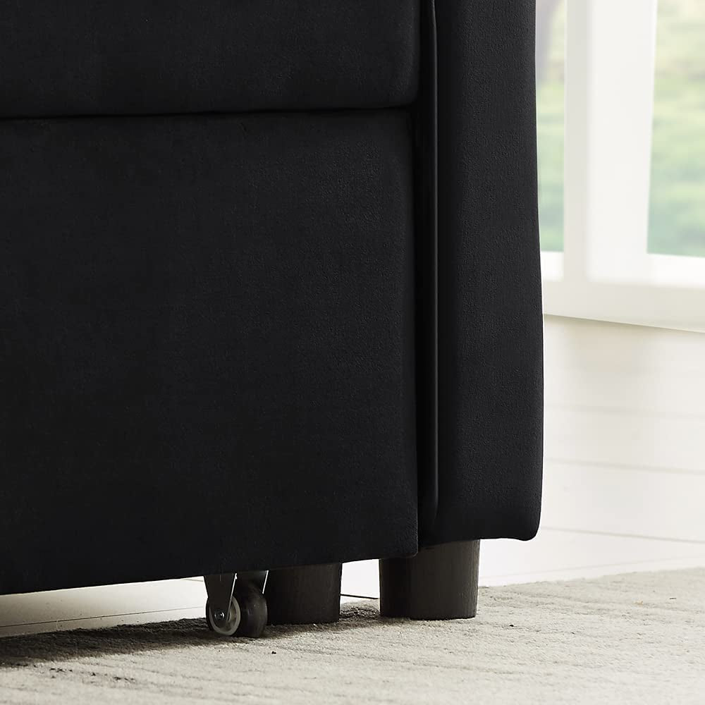 Velvet Sofa Bed With Adjustable Sleeper For Small Spaces