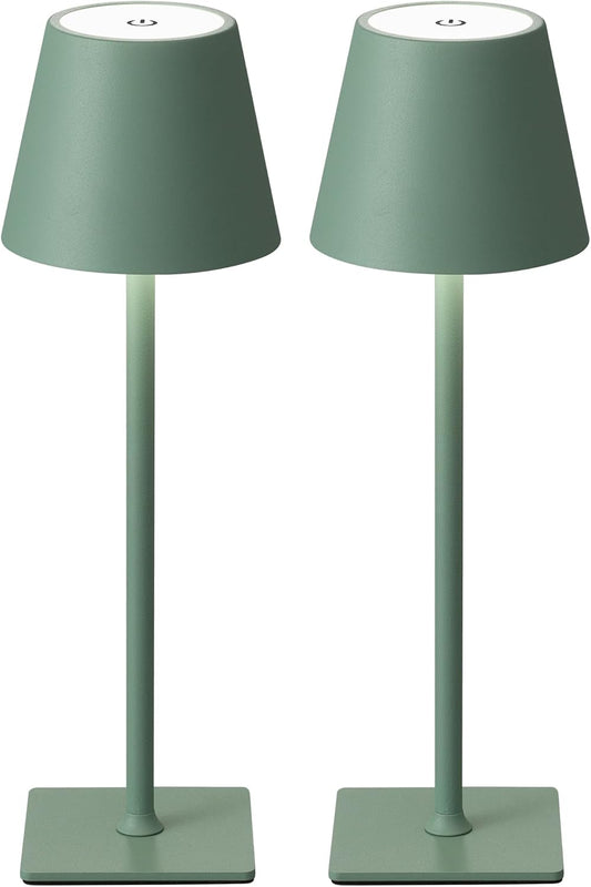 Two Pack Cordless LED Table Lamp 5000mAh Battery Portable Dimmable